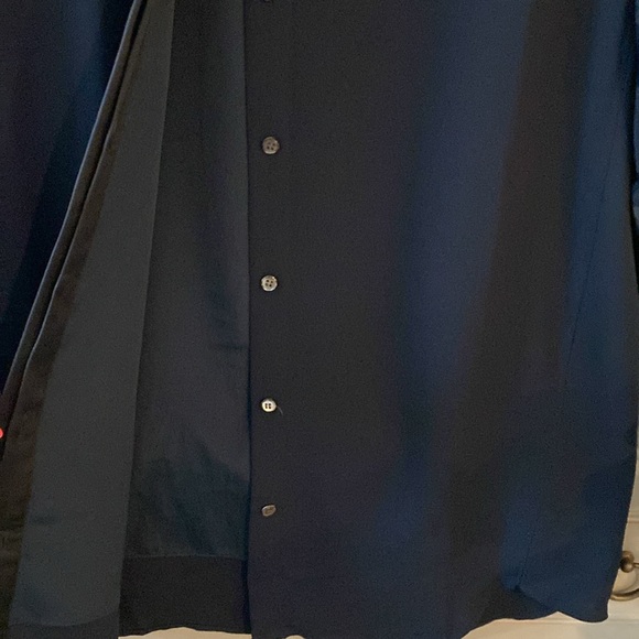 J Crew Classic Navy & Black Long Dress Shirt Style Dress - Picture 3 of 14